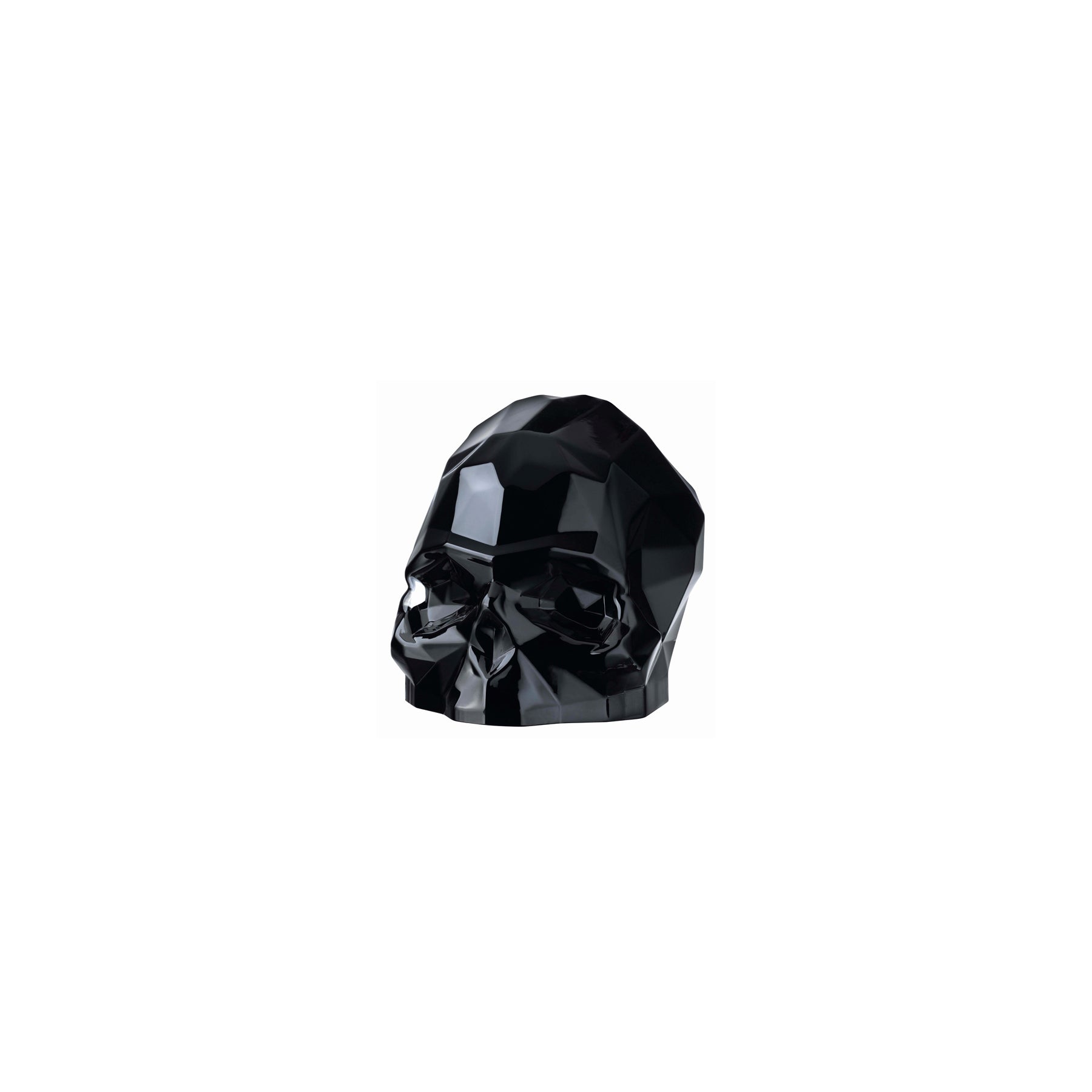 Plain_-_Memento_Mori_Faceted_Skull_S_-_25397_-_1075637.jpg BLACK GLASS SKULL MINI - Image 1