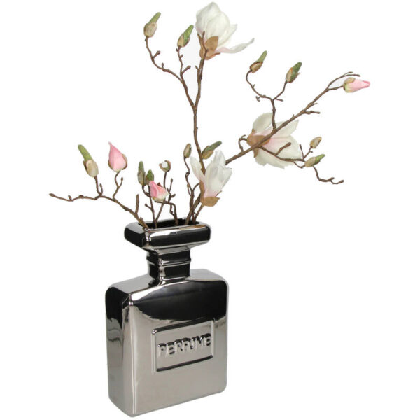 Vase Perfume Bottle Fine Earthenware Silver - Image 2