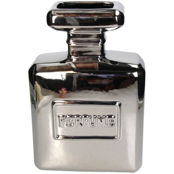 Vase Perfume Bottle Fine Earthenware Silver - Image 1