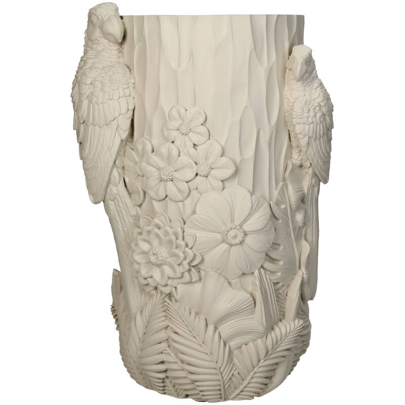 KAL-4170-4 Vase Bird Polyresin Beige - Image 1