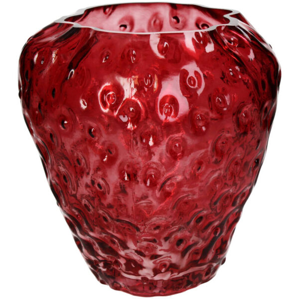 Vase Strawberry Glass Red - Image 1