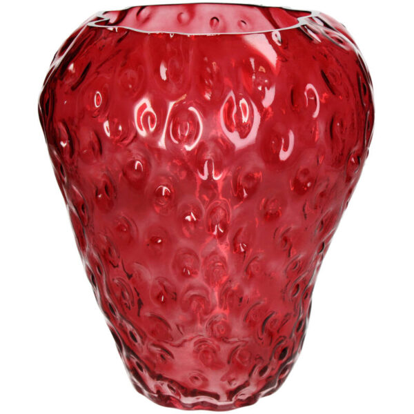 Vase Strawberry Glass Red - Image 1