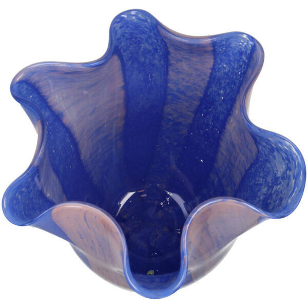 Vase Glass Blue - Image 3