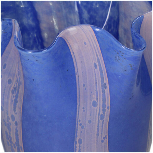 Vase Glass Blue - Image 3