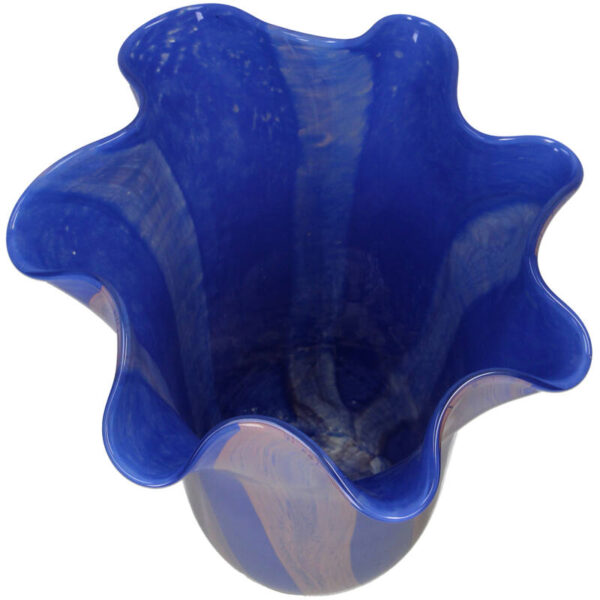 Vase Glass Blue - Image 3