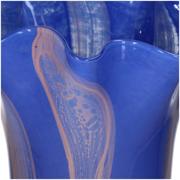 Vase Glass Blue - Image 4