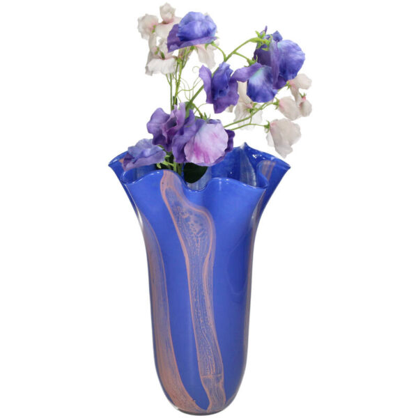 Vase Glass Blue - Image 2