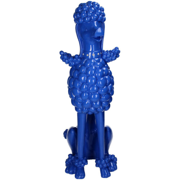 Ornament Poodle Polyresin Blue - Image 1