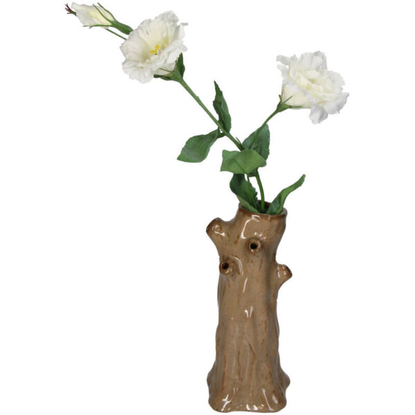 Vase Tree Trunk Stoneware Taupe - Image 2