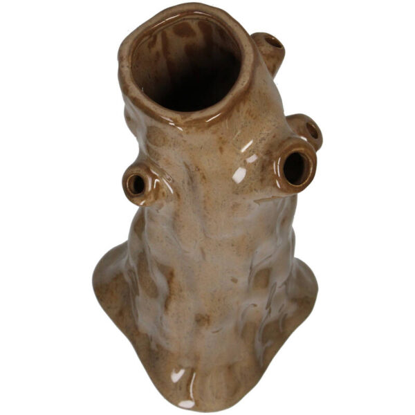 Vase Tree Trunk Stoneware Taupe - Image 3
