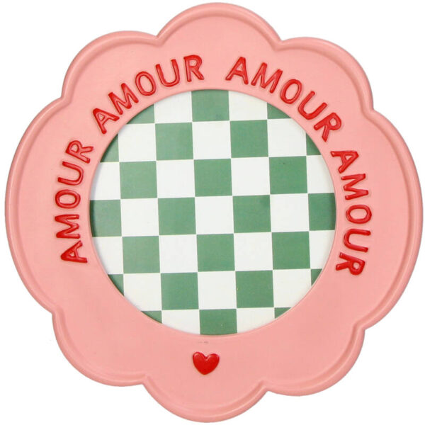 Photo Frame Polyresin Pink - Image 1