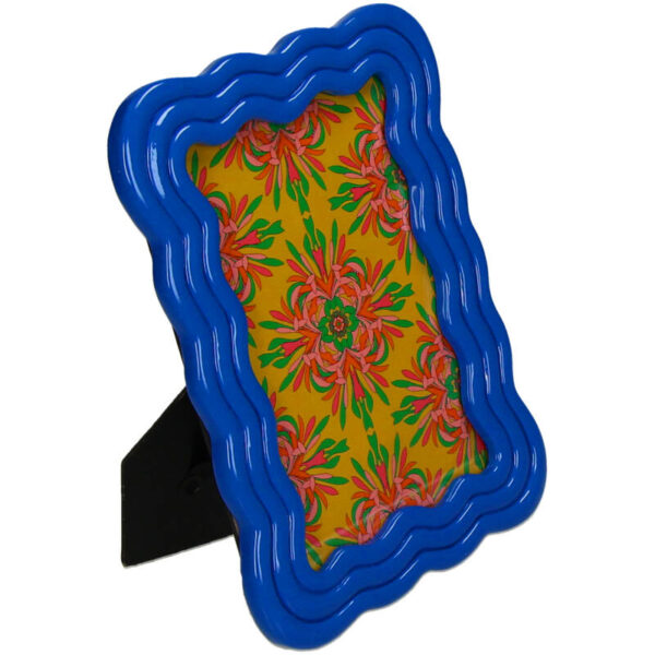 Photo Frame Curved Polyresin Blue - Image 2