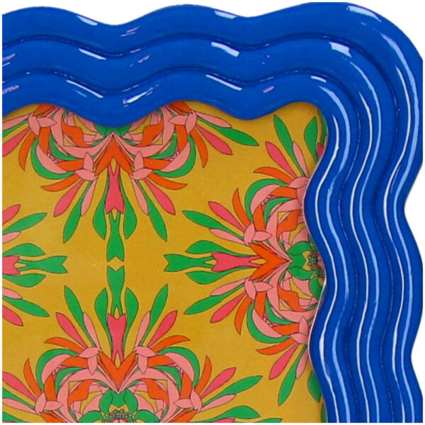 Photo Frame Curved Polyresin Blue - Image 4