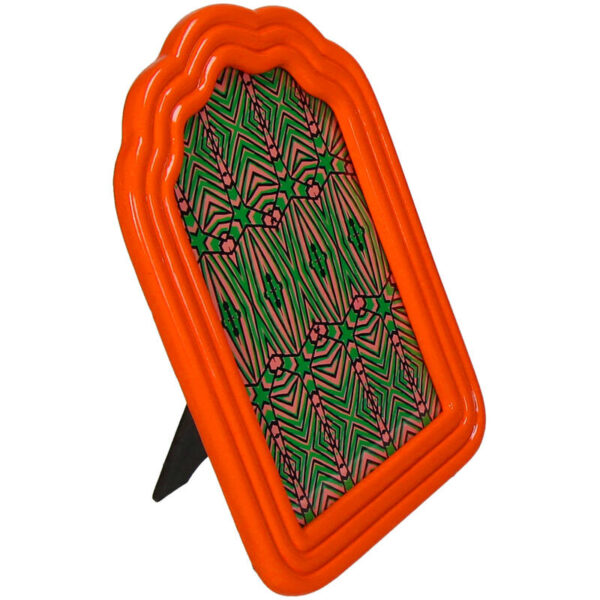 Photo Frame Curved Polyresin Orange - Image 3