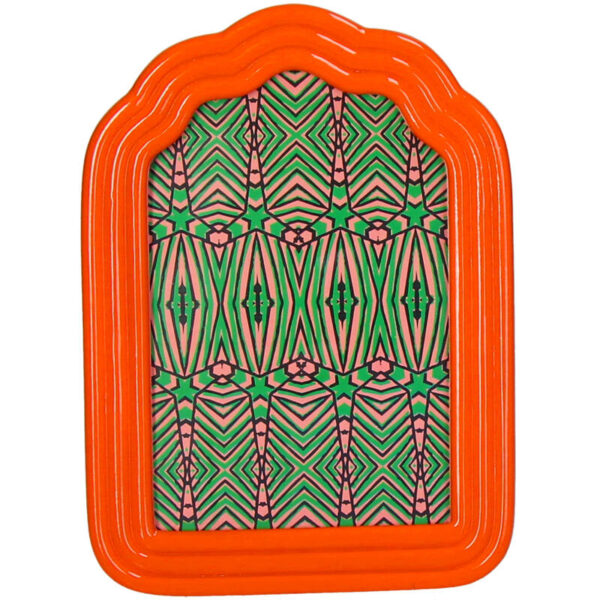 Photo Frame Curved Polyresin Orange - Image 1