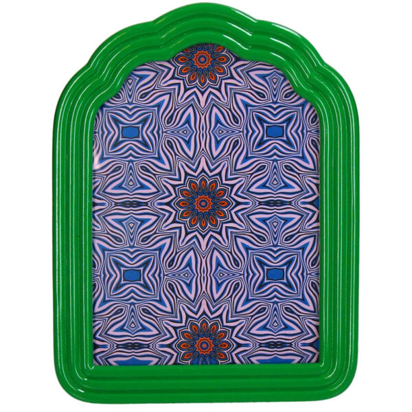 Photo Frame Curved Polyresin Green - Image 1