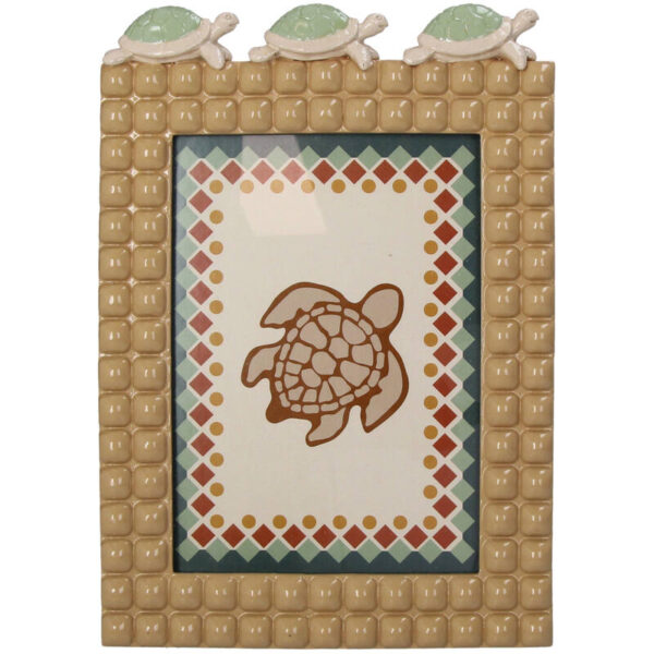 Photo Frame Turtle Polyresin Nude - Image 1
