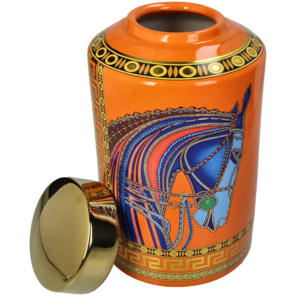 Jar Horse Stoneware Orange - Image 3