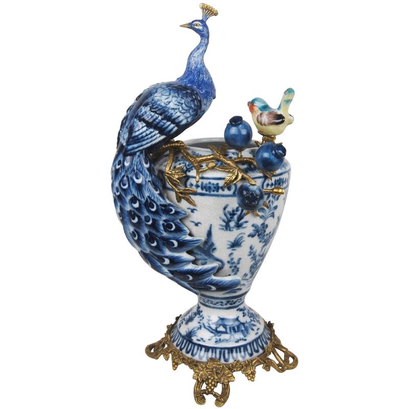 XET-3773 Vase Peacock Blue - Image 1