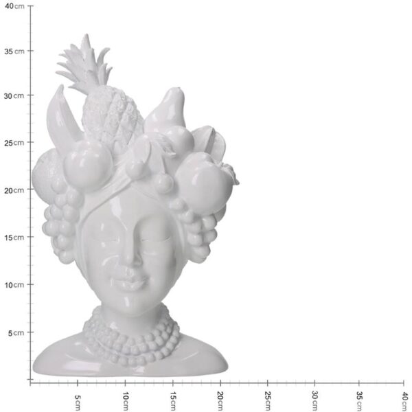 Vase Lady Fruits White - Image 2