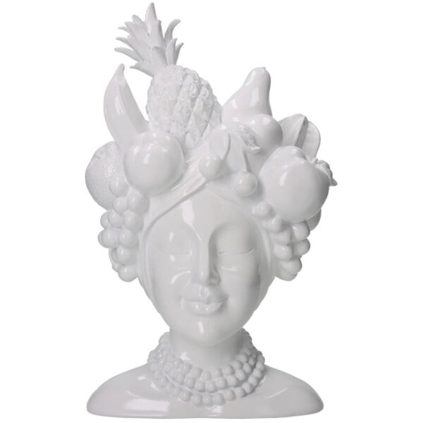 Vase Lady Fruits White - Image 1