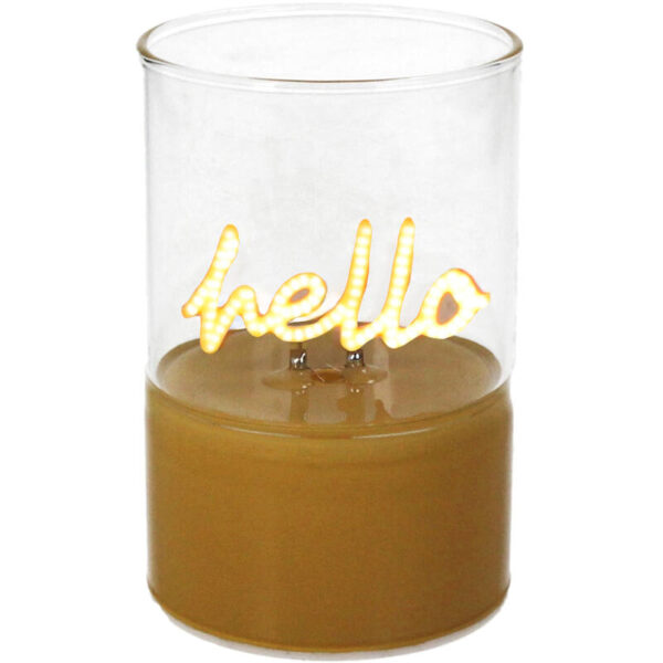Decoration Light Hello LED Glass Yellow - Image 1