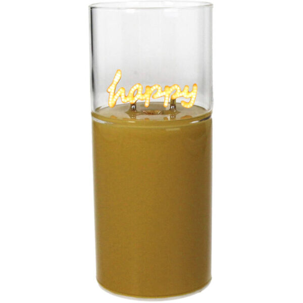 Decoration Light Happy LED Glass Yellow - Image 3