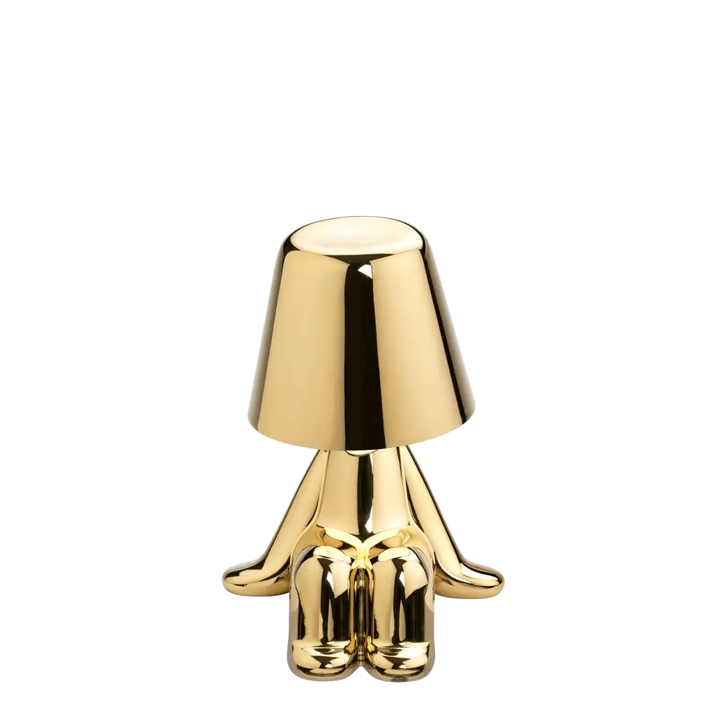 Qeeboo--Golden-Brothers---Sam--design-Stefano-Giovannoni--01--gold Golden Brothers - Sam - Image 1